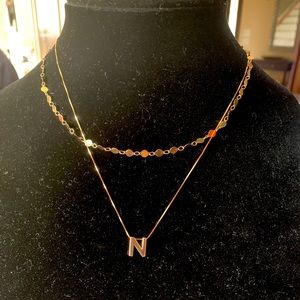 14k Initial Necklace